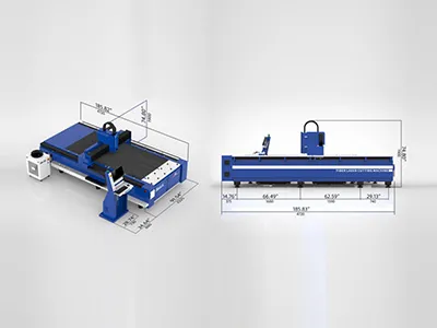 Open Flatbed Fiber Laser Cutting Machine